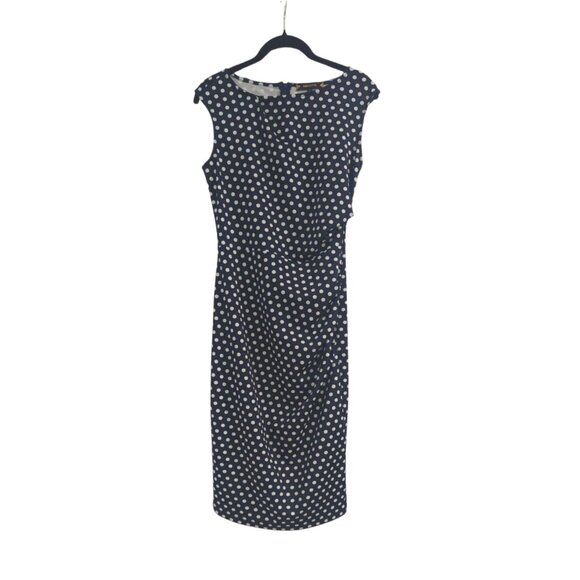 💙Miusol Dark Navy Polka Dot Sheath Dress Size S – Elegant Classic Style - Picture 3 of 5